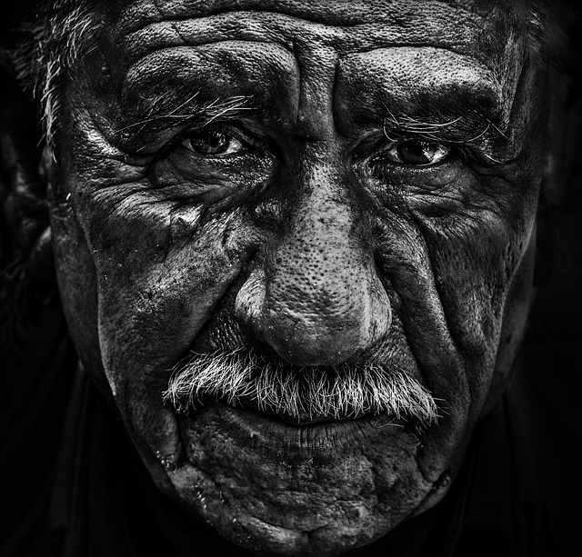 old man, portrait, face