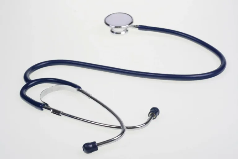 A stethoscope on a white surface